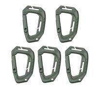 Lerpwige Clip de mosquetón ABS de alta resistencia para escalada al aire libre senderismo equipo de camping ligero mecanismo de bloqueo seguro llavero mosquetón para senderismo