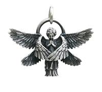 [Lerpwige] Collar con colgante de ángel clásico hecho a mano serafín oración colgante largo collar hombres mujeres aniversario joyería regalo clavícula gargantilla