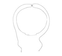 [Lerpwige] Collar con colgante de estrella con diseño de cadena deslizante apilable, pieza de joyería de estrella, collar apilable ajustable