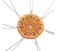 [Lerpwige] Collar con colgante de pizza de moda, collar/llavero para amantes de la pizza lindo, collar/llavero, accesorios para los amantes de la comida, collar/llavero