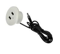 Lerpwige Conector de carga integrado de escritorio USB para teléfonos móviles, líneas de datos USB, divisor de línea de datos, para salida de pared doméstica, con puerto