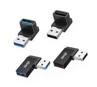 Lerpwige Conectores USB 3.2 macho a hembra de 90 grados para proteger el puerto del dispositivo en espacios reducidos en la conexión del ordenador, USB en forma de L