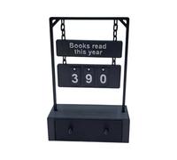 Lerpwige Contador de libros colgante con indicador de números, progreso decorativo