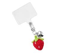 Lerpwige Crochet Fresa Coche Ornamento Tejedor Llavero Encanto Para Bolsas Y Auto Interior Accesorios De Lino De Algodón