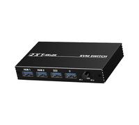 Lerpwige Dispositivo KVM USB para 2 sistemas con 4 puertos USB, perfecto para oficinas, zonas de conferencias, educación multimedia, cambio de KVM