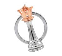 Lerpwige Elegante Llavero Internacional de Ajedrez Rey Reina Chessman Key Anillos Sofisticado Regalo de Cumpleaños Joyería Para El Uso Diario