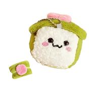 Lerpwige Elegante Sushi Bolsa de Tela Encanto Tamaño de Bolsillo Bolsa de Felpa Colgante de Precio de la Llave del Coche Llavero Para Los Entusiastas Culinarios Peluche Sushi Llavero, verde militar