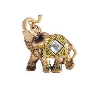 Lerpwige Escultura de elefante dorado elegante figura en 3 tamaños Feng Shui decoración de oficina en casa estatua de resina artículo de regalo Feng Shui elefante decoración de oficina