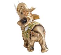 Lerpwige Escultura de elefante dorado elegante figura en 3 tamaños Feng Shui decoración de oficina en casa estatua de resina artículo de regalo Feng Shui elefante decoración de oficina