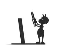 Lerpwige Escultural Ants - Estante para rollo de papel higiénico con diseño de hormigas, reutilizable, para decoración de baño, cocina, rollo de papel higiénico