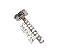 Lerpwige Estante de secado adhesivo de pared que no daña la pared, diseños eficientes, ajuste de ángulos flexibles, organizadores de lavandería multipropósito, soportes de lavandería resistentes con