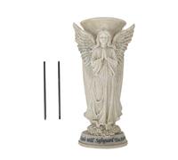 Lerpwige Estatua angélica de oración al aire libre, jarrones, decoración conmemorativa, resina resistente a la intemperie, estatua para jardín, cementerios, adorno de jarrón de ángel al aire libre