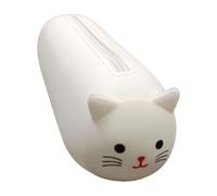 Lerpwige Estuche de silicona de gran capacidad con diseño de animales de dibujos animados, bolsa de maquillaje para mujeres, niñas, estudiantes y niños, Etiqueta Cat Horizontal Z