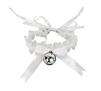[Lerpwige] Gargantilla de encaje con campana, gatito dulce y lindo, gargantilla gótica desmontable para fiesta de cosplay, joyería ajustable, negro, rosa, blanco