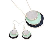 Lerpwige Juego de joyas de flores vintage elegantes para novia, cuello y oreja, adecuado para combinar con varios atuendos, aretes y collar vintage, talla única, como se describe, como se describe