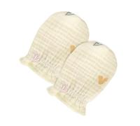 Lerpwige Manoplas de algodón orgánico para bebé, transpirables, protectores de manos infantiles, accesorios para recién nacidos, aptos para recién nacidos de 0 a 2 años, lavables a máquina, Amor