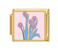 Lerpwige Módulo modular de cuentas para joyería, diseño de flores, pieza de fabricación de joyas, eslabones de acero inoxidable, textura, talla única, como se describe, como se describe