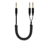 Lerpwige Muelle 1/4 pulgadas 6 35 mm macho macho a dos 6 35 mm estéreo Y cable divisor para una división de sonido eficiente