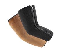 Lerpwige Par de rodilleras de forro polar grueso con cremallera calentador de rodilla envoltura para adultos derretimiento de la rodilla para mujeres hombres Oldter actividad al aire libre
