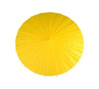 Lerpwige Paraguas de papel al óleo Paraguas chinos sólidos Parasol para accesorios de fotografía y decoración interior núcleo decorativo, amarillo, 30cm full solid wood