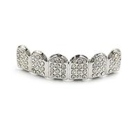 Lerpwige Parrillas de dientes de hip hop decorativas con diamantes dorados/plateados, para rapero, cosplay, alicates de articulación, pinza de corte de acero inoxidable, alicates combinados de bloqueo