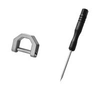 Lerpwige Pequeño llavero de mosquetón con destornillador desmontable, equipo ligero para exteriores, para senderismo, camping, accesorios esenciales de equipo de camping