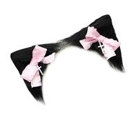 Lerpwige Pinza para el pelo con orejas de gato punk, moño para el pelo, pasadores femeninos para juegos de rol, fiesta de máscaras, accesorio de disfraz de anime