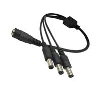 Lerpwige Power Splitter Cord 1 Hembra Hasta 04.03.5.7.8 Macho Conector Barrels Conector Para Cámara De Vigilancia Adaptador Conector Graviado