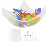 Lerpwige Red de malla de juguete hamaca esquina juguetes de peluche juguetes niños bebé colgante almacenamiento organizador troquelado para tarjeta máquina