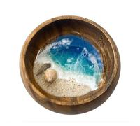 Lerpwige Resinas Océanos En Cuencos Decoración Con Líneas Vidas Aquatics Planta Tortuga Pez Estrellado Para Mesa Estante, Centros En Miniatura Playa Decorativa Resina Artesanía