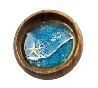 Lerpwige Resinas Océanos En Cuencos Decoración Con Líneas Vidas Aquatics Planta Tortuga Pez Estrellado Para Mesa Estante, Centros En Miniatura Playa Decorativa Resina Artesanía
