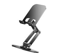 Lerpwige Soporte plegable para teléfono giratorio 360 grados, altura ajustable, soporte de aluminio para smartphones y tabletas