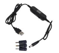 Lerpwige USB 5V to 1. 3V 4. 6V 7. 9V 12V 2.5mm/3./4.0mm/5. Adjustable Voltages Cable with LED Dislpay for Toy Games Step Up Voltages Converters