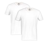 LERROS Pack Doble Camiseta Cuello en V, Blanco, XXXL para Hombre