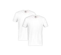 LERROS Pack Doble Camiseta Cuello en V, Blanco, XXL para Hombre