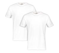 LERROS Paquete Doble Camiseta Cuello Redondo, Blanco, L para Hombre