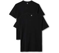 LERROS Paquete Doble Camiseta Cuello Redondo, Negro, L para Hombre