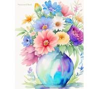 Lerson Art: Watercolor Internet Password Book with Categories Tabs (Visual Tabs), Easy Organized by 15 Frequent-Use Categories, 1,216 Passwords Stored ... Large Print Size 8.5x11 in.: Flowers Cover.