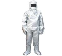 LERSTAR Traje Aislamiento Resistente Al Calor, Uniforme Bombero Resistente A Altas Temperaturas Fábrica Vidrio, Planta Química, Barco,1000℃-1200℃-180cm