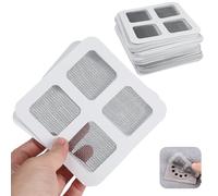 leruiyezs 100pcs Rejilla Desague Ducha Desechable,Disposable Shower Drain Grid,Atrapa Pelos Ducha y Evita Atascos, Compatible con Duchas, Bañeras,Lavabos y Fregaderos de Cocina,Adhesivos desagüe baño