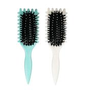 leruiyezs 2 Pcs Cepillo Pelo Rizado Y Peine Pelo Rizado,Verde Y Beige Para Definir Y Peinar Rizos,for Bounce Curl Brush Antitirones Con Cerdas Suaves,Cepillo Para Rizos Para Mujeres Y Hombres