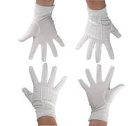 leruiyezs 2pares Guantes Blancos Militares Gala De Nylon Y Algodón Elástico Con Cierre De Botón Y Diseño De 3 Costuras Para Uniformes,Desfiles,Semana Santa,Guardia De Honor,Ceremonias,Fiestas Y