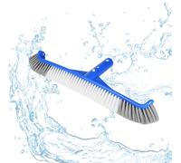 leruiyezs 43cm Cepillo Piscina con Cerdas De Nailon Y Diseño Curvo para Limpieza De Paredes Y Fondo, Cepillo Piscina Paredes con Clip EZ Compatible con Barra Telescópica, para Piscinas De Vinilo