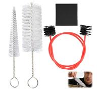 leruiyezs 4pcs Kit de Limpieza y Cuidado de Trompeta Cepillos Trompeta Cepillo Válvula Cepillo Flexible con Paño Limpieza para Trompeta Corneta y Kit Limpieza Trompeta