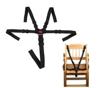 leruiyezs Arnés De Seguridad Silla Niño Con Sistema De 5 Puntos Correas Para Trona Infantil Ajustable Negro Compatible Con Hauck Stokke para Tripp Trapp Roba Práctica Arnés Trona Tela