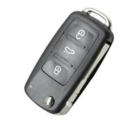 leruiyezs Llave de Coche 3 Botones Compatible con VW Polo Golf Passat Jetta Beetle Touran Tiguan Sharan Caddy Skoda Fabia Seat Ibiza Leon Altea Carcasa Mando Llave sin electrónica ni Logo