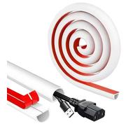 leruiyezs Mini Canaleta De Cables,canaleta Cables Pared Adhesivo,para Ocultar Cables TV 1 Metro 14x7mm,Cinta Autoadhesiva,Cbierta Fexible para Cables,Blanco,Hogar,Oficina,Pared,Suelo