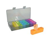 leruiyezs Pastillero Semanal 3 Tomas, 7 Dias, 21 Compartimentos,individual,Fácil Apertura Seguro Sin BPA Para Viaje Y Hogar Apto Para Tabletas Cápsulas Fácil De Llevar,Pastillero Diario Grande,Negro