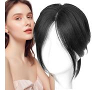 Leryveo Flequillo de peluca para la frente, Flequillo de peluca - Peluca de mujer con flequillo realista de ocho caracteres,Peluca transpirable para adelgazar el cabello y cubrir las canas para