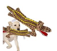 leryveo Juguetes para Perros con chirriador, Juguete para Masticar con Sonido de Felpa para Perros | Las Mascotas alivian el aburrimiento con un cocodrilo Que chilla,Juguete Interactivo,